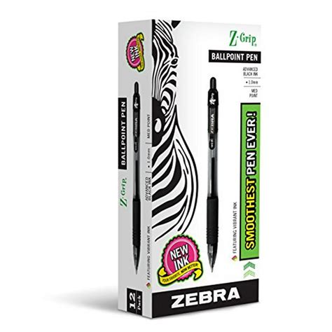 Zebra Pen Z Grip Retractable Ballpoint Pen Medium Point 10mm Black