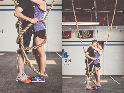 Raleigh Crossfit Fitness Workout Engagement Photos Fit Couples