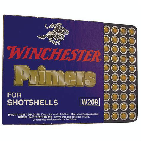 Winchester W209 Shot Shell Primers 100 Ct Fin Feather Fur Outfitters