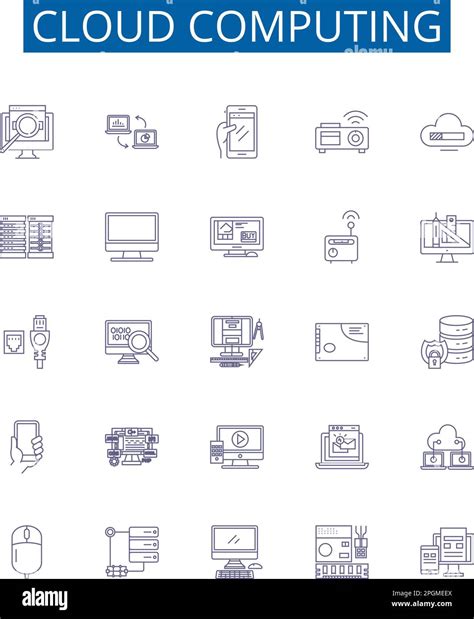 Cloud Computing Line Icons Signs Set Design Collection Of Cloud