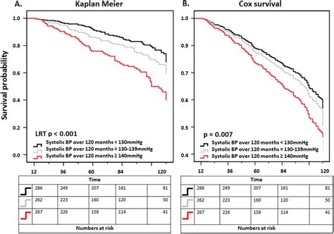 Kaplan Meier Curve A And Cox Survival Curve B Adjusted For Age