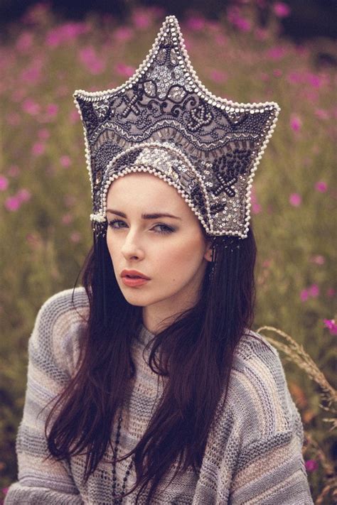 kokoshnik headdress style russe beauté russe diadème