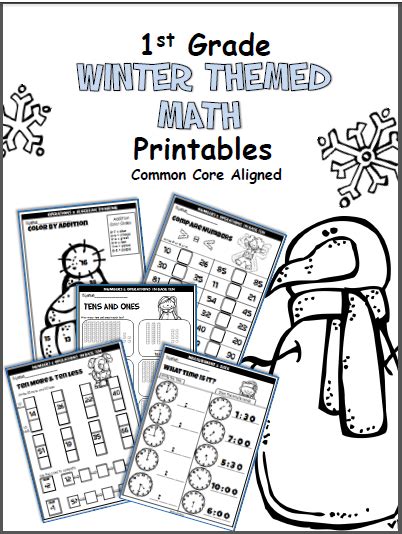 Winter Math Worksheets First Grade Made By Teachers