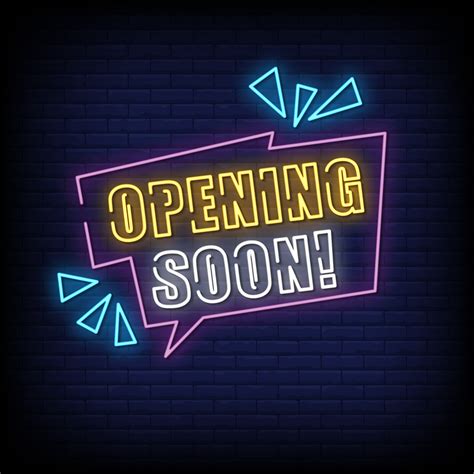 Opening Soon Neon Signs Style Text Vector 2405445 Vector Art At Vecteezy