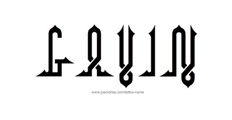 The Word Gly Written In Black Ink With An Arrow On Its Side