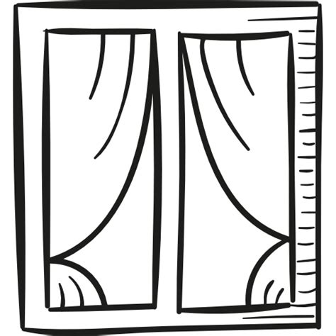 Window png & psd images with full transparency. Window with Curtains - Free buildings icons