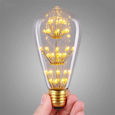 Buy Pear Shape Vintage Edison Led Bulb St64 Firework Tree Filament Bulb