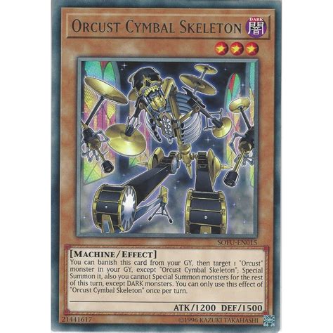 Orcust Cymbal Skeleton Sofu En015 Rare Card Unlimited Ed Yu Gi Oh