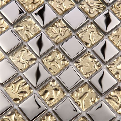 One of the most prominent features of your bathroom mirror would be to reflect the light that is available. Mosaic tile mirror metal silver 23mm square discount ...