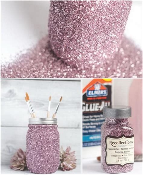 Diy Glitter Mason Jar 10 Sparkly Glittery Diy Crafts For Glitter
