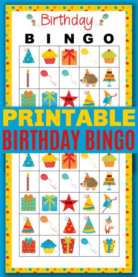 Free Printable Birthday Bingo Printable World Holiday