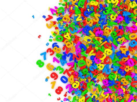 Colorful Numbers Abstract Background With Place For Your Text — Stock