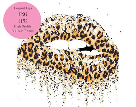 Dripping Lips Leopard Lips Leopard Lips Sublimation Leopard Etsy