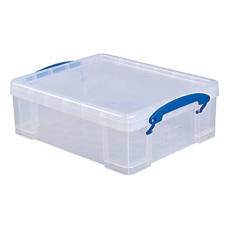Really Useful Box Plastic Storage Container Liters X X Clear