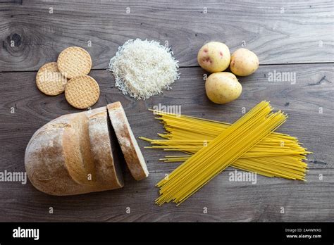 Pasta Rice Bread Potatoes Hi Res Stock Photography And Images Alamy