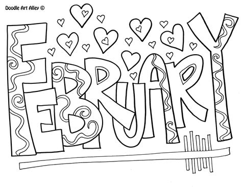 Months of the year coloring pages and printables from classroom doodles.a doodle art alley site. Months of the Year Coloring Pages - Classroom Doodles