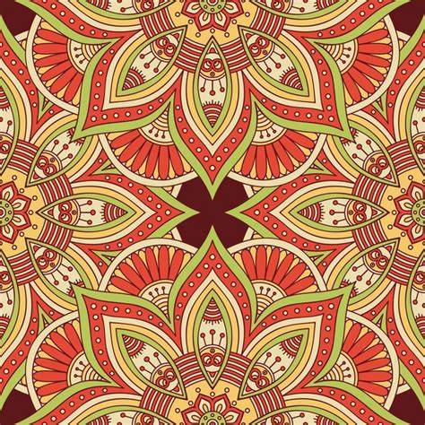Ethnic Floral Seamless Pattern — Stock Vector © Vikasnezh 82088904