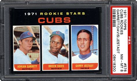 1971 Topps Cubs Rookies Adrian Garrettbrock Davisgarry Jestadt