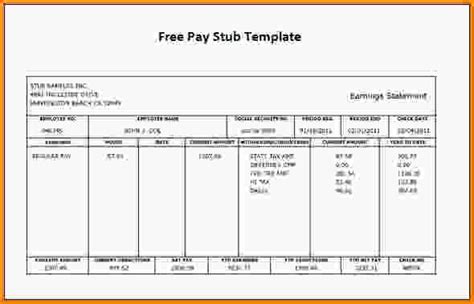 Employee Pay Stub Template Ms Excel Templates
