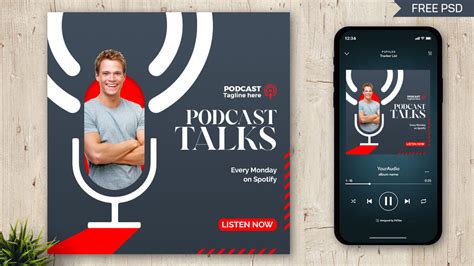 Podcast Cover Art Template Design PSD Free Download PsFiles