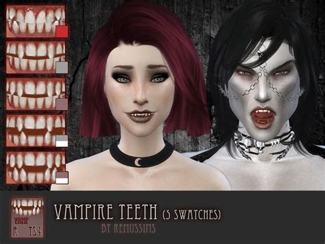 Vampire Teeth Ts4 Download All Genders All Ages 5 Swatches