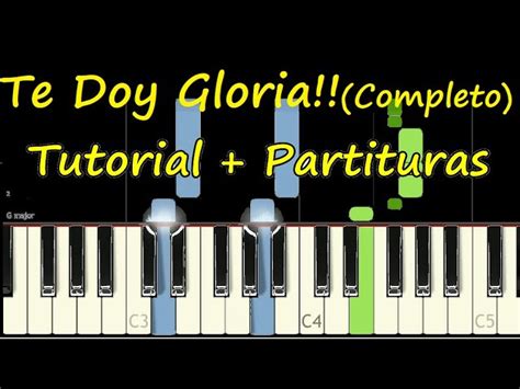Te Doy Gloria Piano Tutorial Cover Facil Partitura Pdf Midi Pista