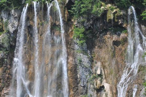Breathtaking Waterfalls Panorama In Plitvice Lakes National Park
