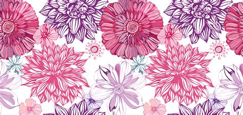 Flower Wallpaper Drawing Floral Flower Wallpaper