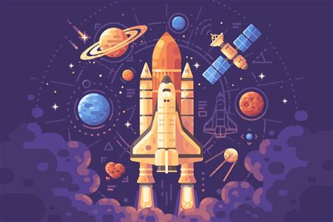Space Research Illustration Design Space Illustration Space Art