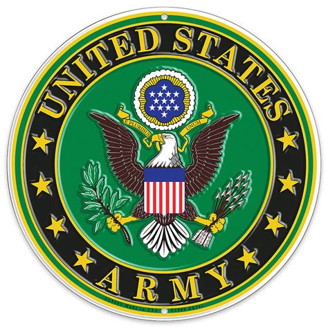 Us Army Logo 12 Round Aluminum Sign Survival