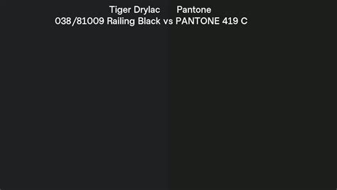 Tiger Drylac 038 81009 Railing Black Vs Pantone 419 C Side By Side