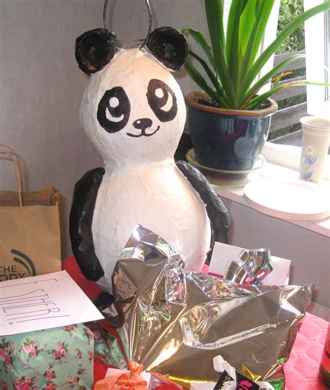 A Paper Mache Panda Bear I Made For My Daughter S Birthday Sinterklaas
