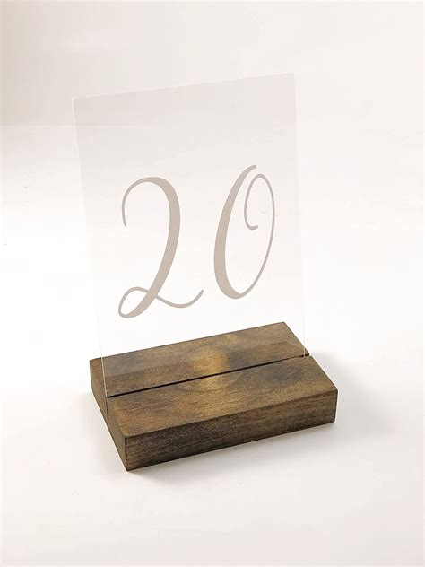I only want to spend a couple of dollars on holders. Acrylic Table Numbers / Acrylic Number Signs / Wood ...