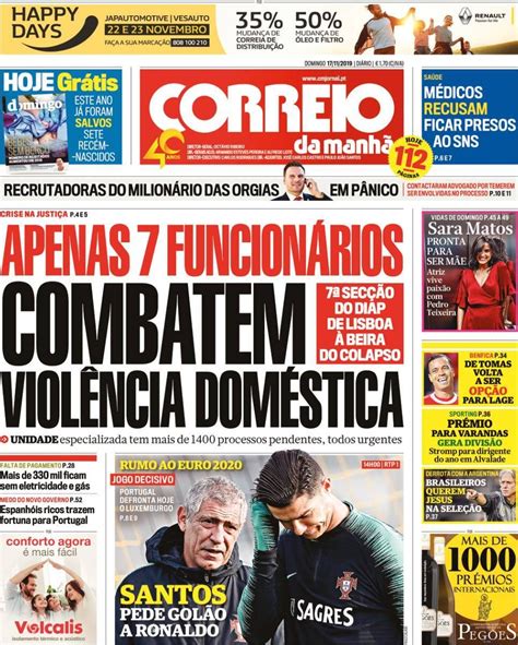 Veja A Capa Do Cm De Hoje Capas De Jornais Jornal Diario Jornal Nacional