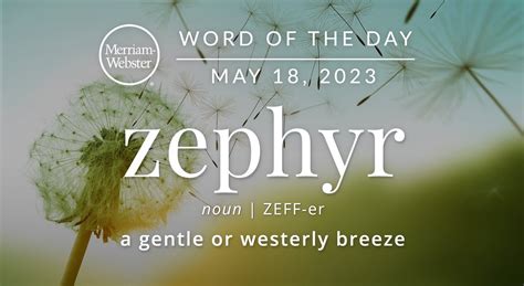 Merriam Webster Word Of The Day Zephyr — Michael Cavacinimichael Cavacini