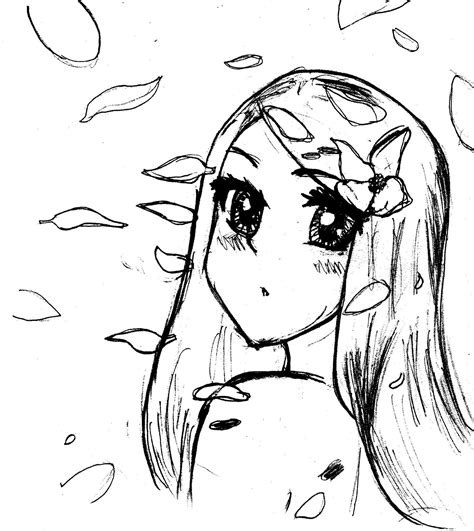 Anime Girl 1(colorless) by Cosplaykid8 on DeviantArt