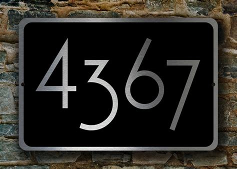 The best house numbers will identify your home clearly from the street, so they're a functional feature. PERSONALIZED HOUSE NUMBERS Sign