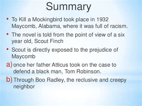 To kill a mockingbird chapters summary. To kill a mockingbird