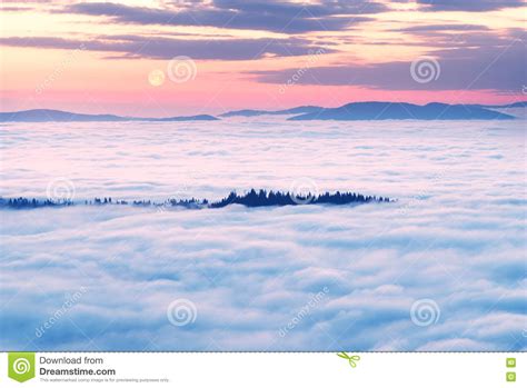 Misty Sea Carpathians Stock Photo Image Of Autumn Mountains 78695344