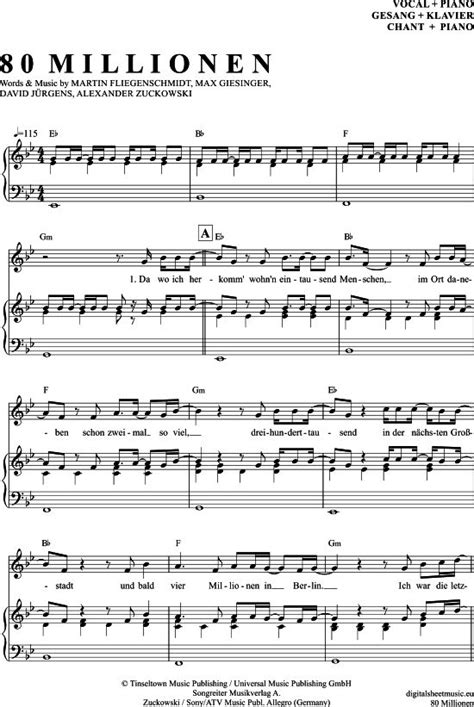 Klaviatur zum ausdrucken pdf kostenlos. 80 Millionen (Klavier + Gesang) PDF Noten >>> KLICK auf ...