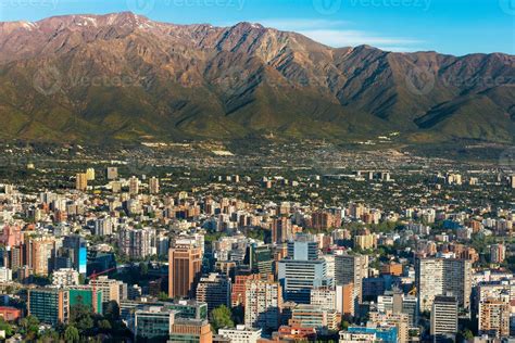 Aerial View Of Santiago De Chile And Surrounding Mountains 793635 Stock