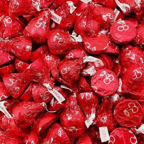 Hersheys Kisses Milk Chocolate Filled With Cherry Cordial Creme Candy Bulk Pack 2 Pounds