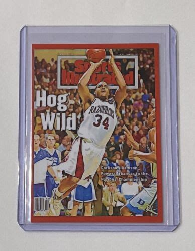 Corliss Williamson Arkansas Razorbacks Artist Signed Hog Wild Card 1