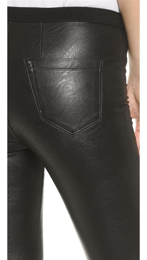 Blank Nyc Faux Leather Flare Pants In Black Lyst