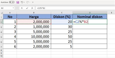 Cara Menghitung Rumus Persen Di Excel Secara Otomatis Images