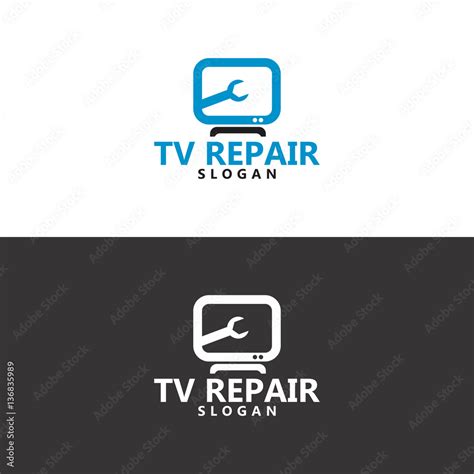 Television Repair Logo In Vector Stock Vector Adobe Stock