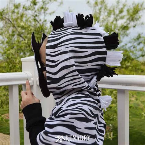 Diy Animal Costume Easy Kids Zebra Costume With Free Mask Template
