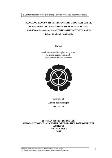 Contoh Cover Makalah Amikom - Master Books