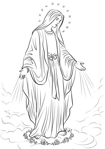 Our Lady of Grace coloring page | Free Printable Coloring Pages