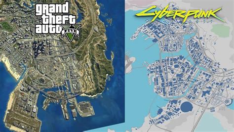 Upgrade to premium to unlock the 4 billion pixel hd satellite map. Cyberpunk 2077 map size compares to that of GTA V ...